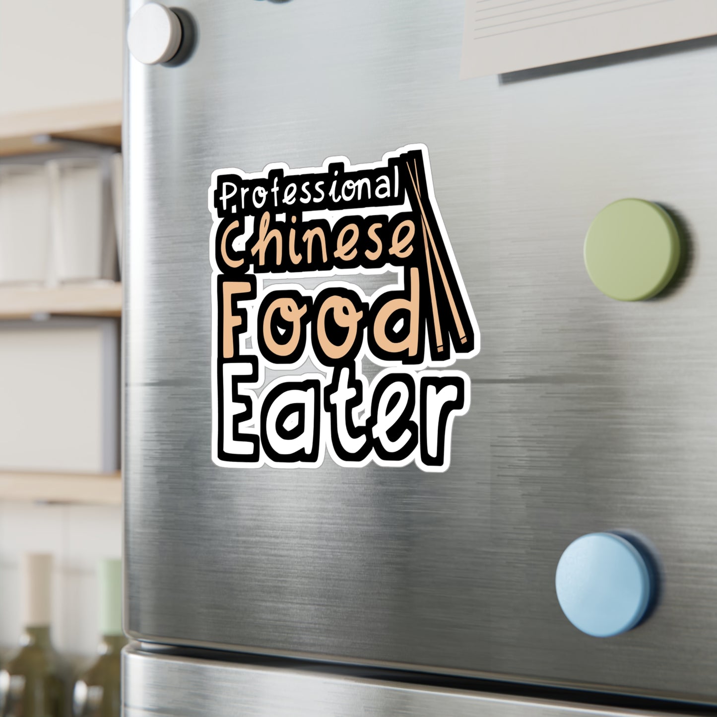 Professional Chinese Food Eater - Japanese Sticker for Wall, Laptop, Window, Truck, Car Japanese Gift Vinyl Food Decal Sticker