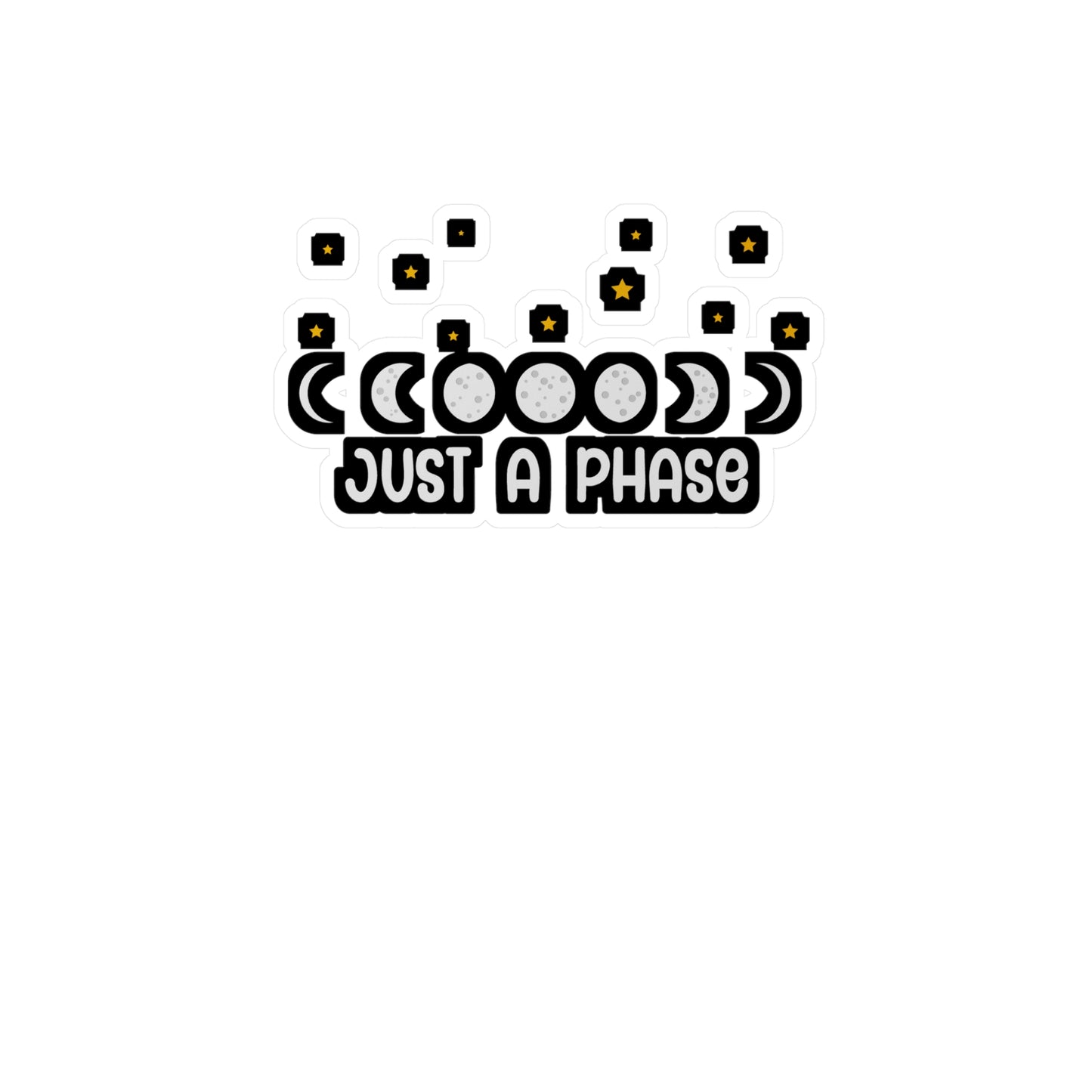 Just A Phase - Astronaut Sticker for Wall, Laptop, Window, Truck, Car Astronaut Gift Vinyl Asteroid Decal Sticker