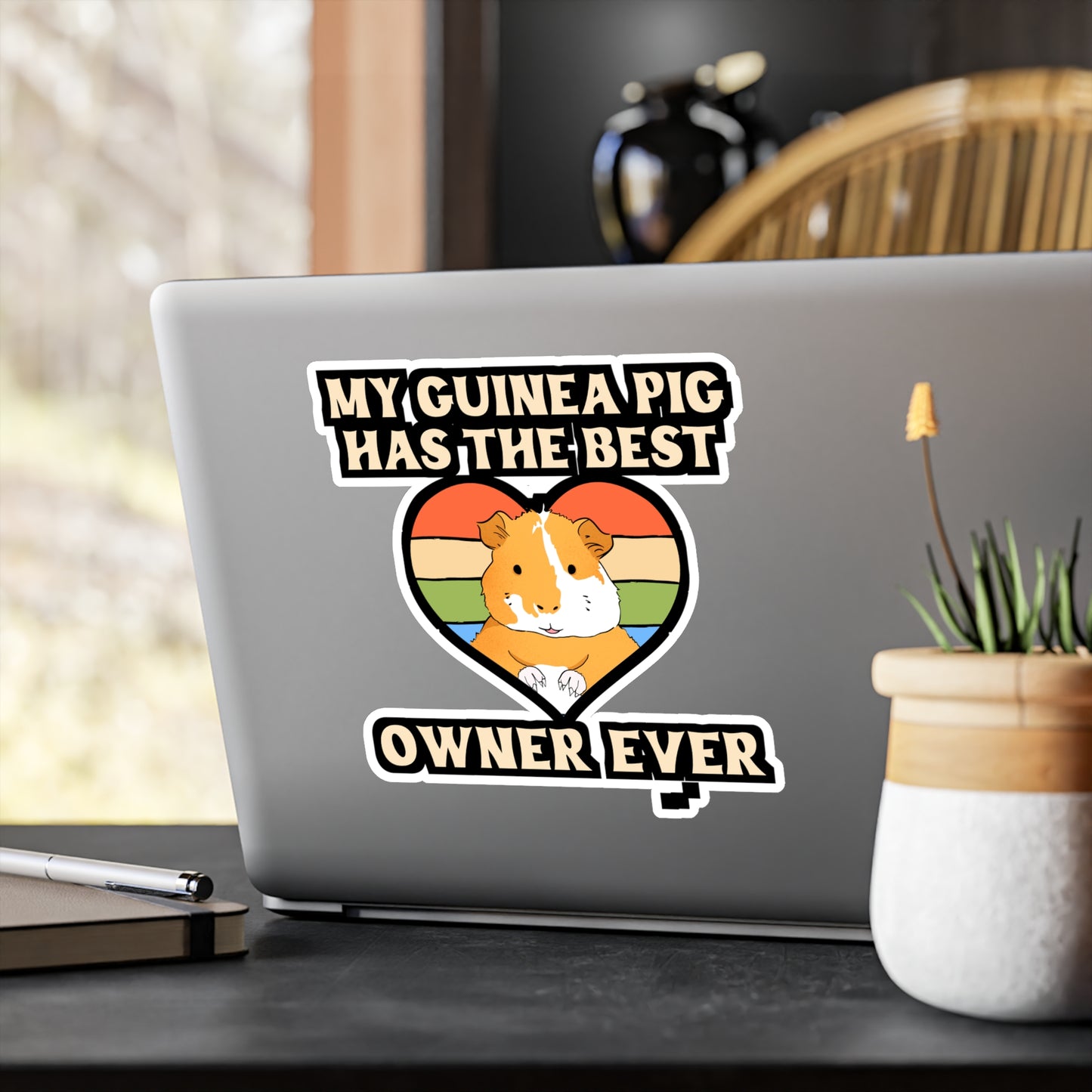 My Guinea Pig Has The Best Owner Ever | Guinea Sticker | Guinea pig Decals | Furry Laptop Sticker | Guinea Gift | Guinea pig Gift