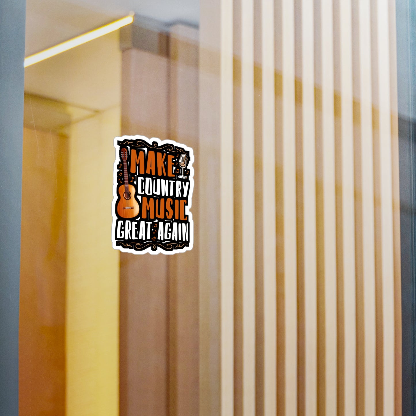 Make Country Music Great Again - Country Sticker for Laptop Sticker. Water Bottle Sticker, Vinyl Country music Decal - Country Gift