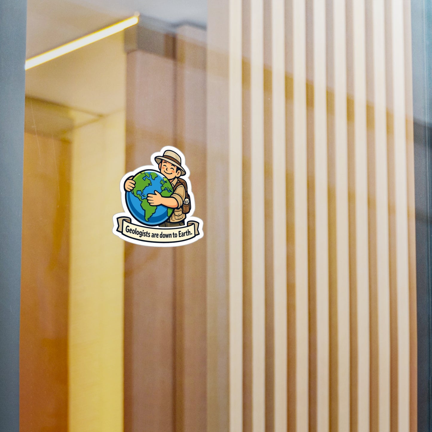 Geologie Sticker – Geologists are down to Earth Design, Geology Rocks Minerals Tectonics Vinyl sticker decals for Laptop, Water Bottle, Waterproof