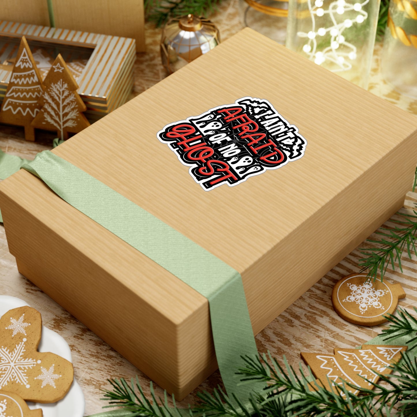 I Ain't Afraid Of No Ghost - Ghost-hunter Sticker for Laptop Sticker. Water Bottle Sticker, Vinyl Flashlight Decal - Ghost-hunter Gift