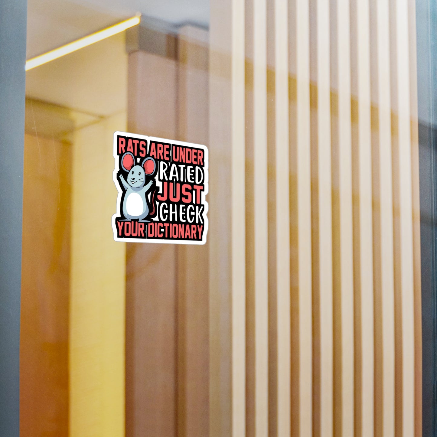 Rats Are Under Rated Just Check Your Dictionary - Rat Sticker for Laptop Sticker. Water Bottle Sticker, Vinyl Rats Decal - Rat Gift