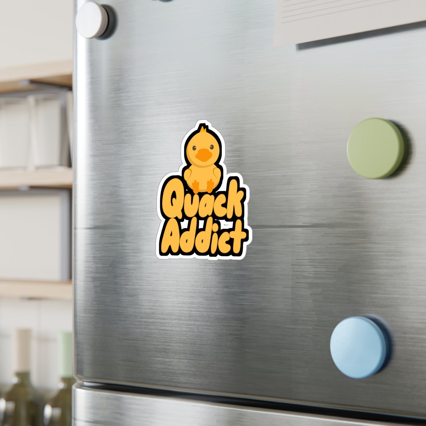 Quack Addict - Quack Sticker for Wall, Laptop, Window, Truck, Car Quack Gift Vinyl Rubber duck Decal Sticker