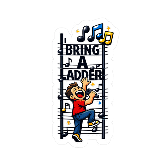 Karaoke Sticker Bring a ladder Funny Music Beer Booze Vinyl Waterproof Decals for Laptop Water Bottle