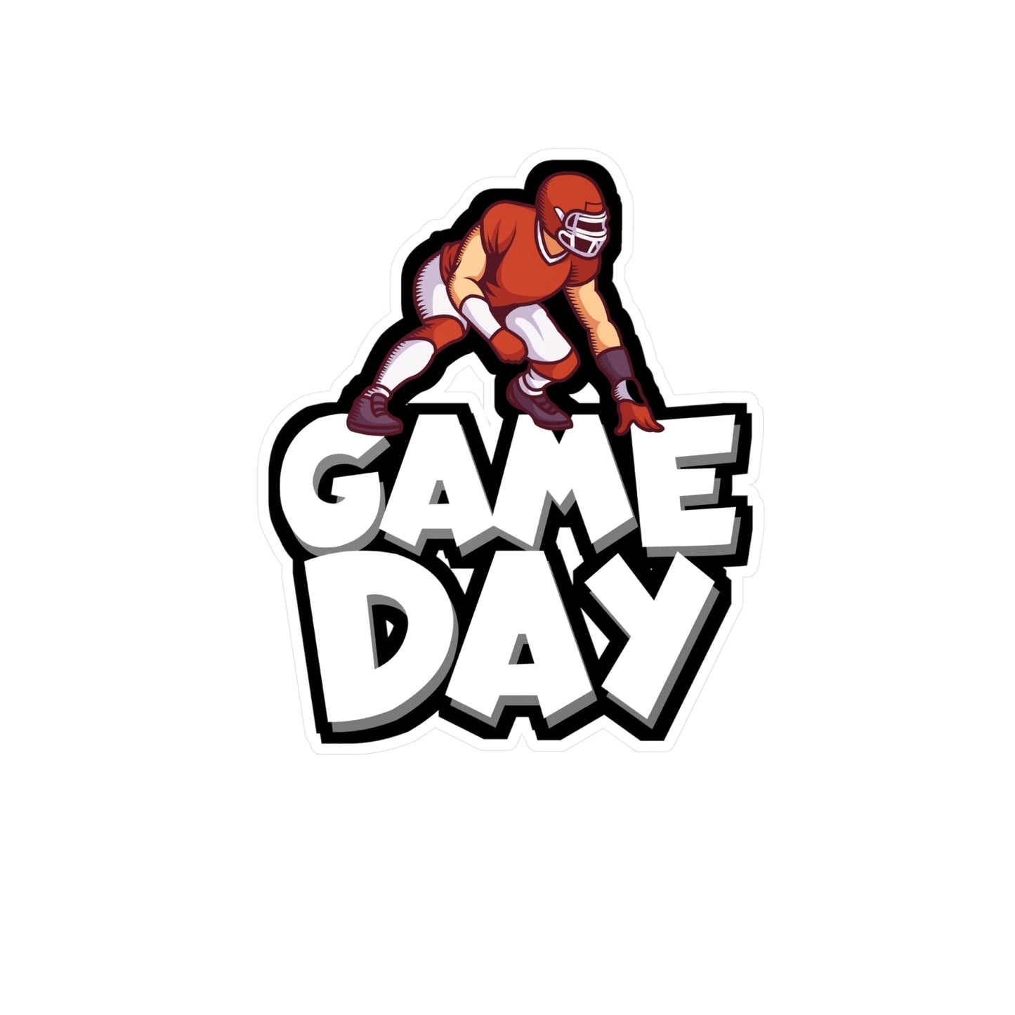 Game day - Rugby Sticker for Wall, Laptop, Window, Truck, Car Rugby Gift Vinyl Football Decal Sticker