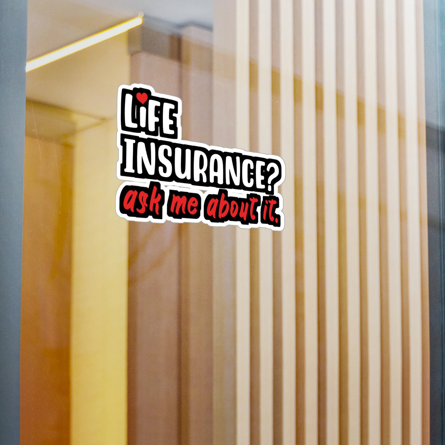Life Insurance Ask Me About It | Insurance-agent Sticker | Policy Decals | Premium Laptop Sticker | Insurance-agent Gift | Policy Gift