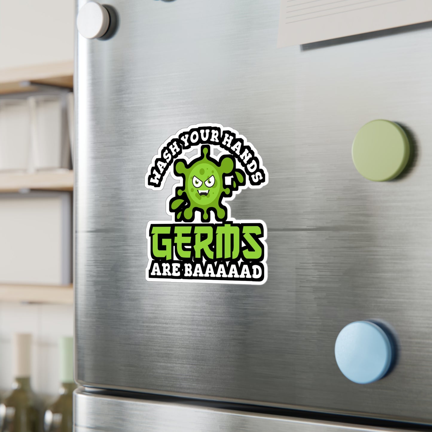 Wash Your Hands Germs Are Baaaaad | School-nurse Sticker | Nursery Decals | Dispense Laptop Sticker | School-nurse Gift | Nursery Gift