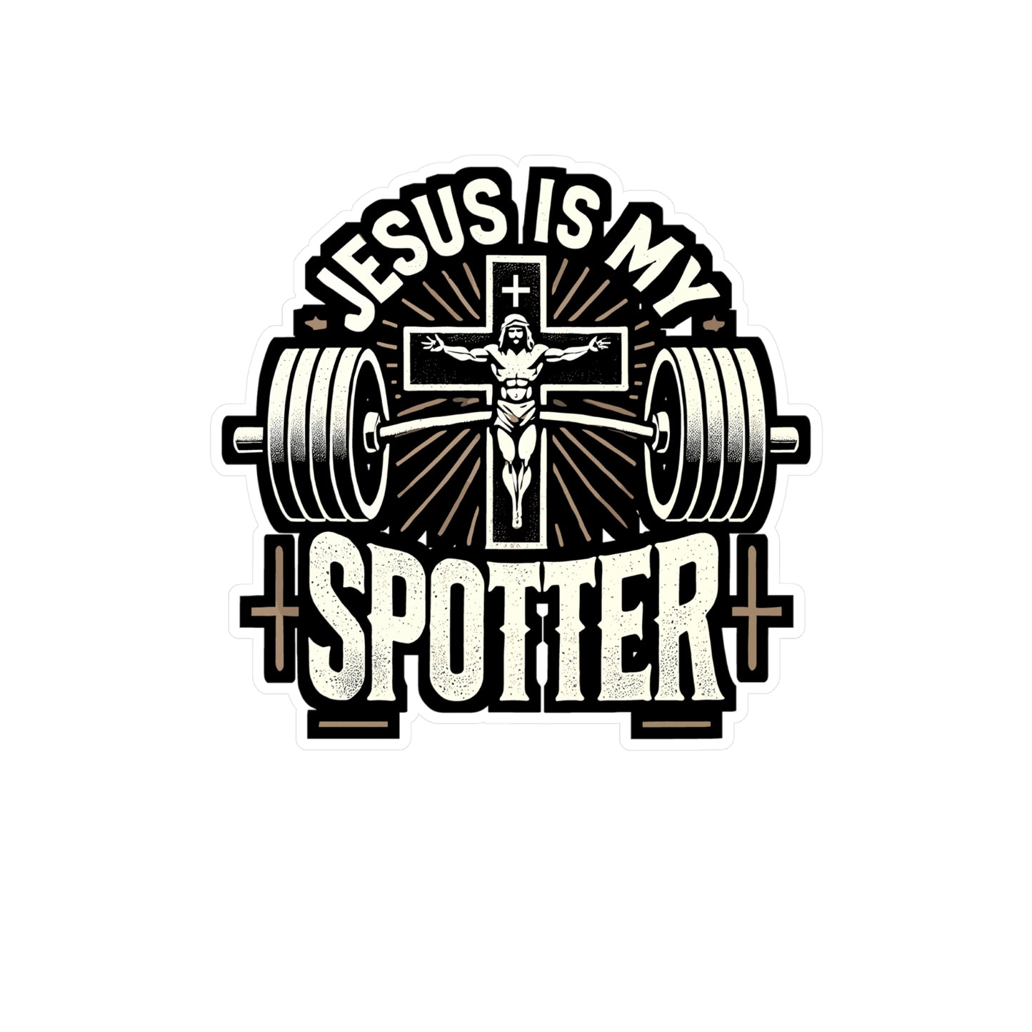 Jesus Is My Spotter - Jesus Sticker for Car Window Laptop Sticker. Water Bottle Sticker, Vinyl Spotter Decal, Faith Sticker - Jesus Gift