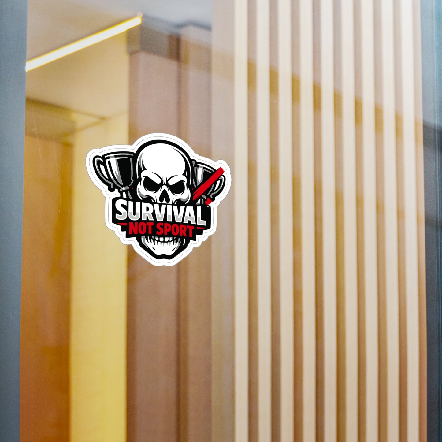 Krav Maga Sticker Survival Not Sport - Waterproof Vinyl Decals for Laptop, Water Bottle, Martial Arts Self Defense Fitness Gear