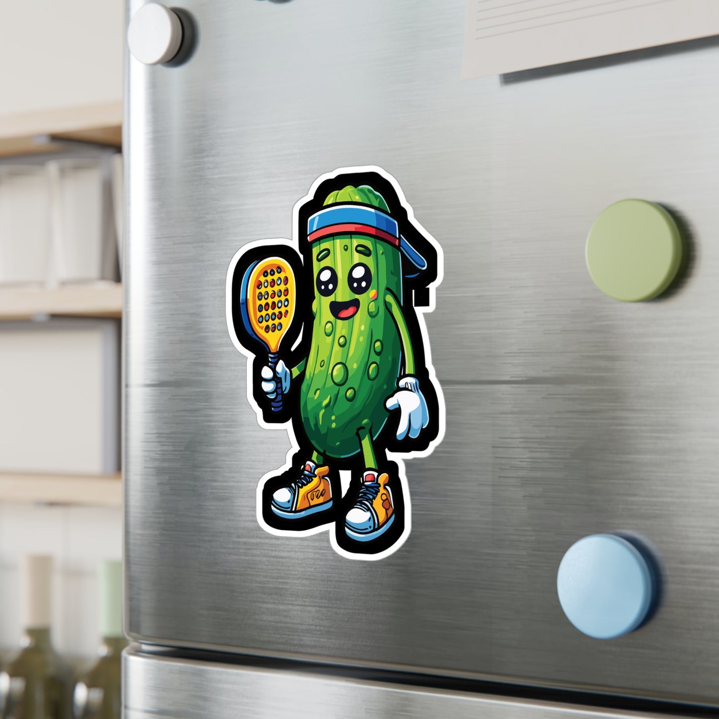 Cucumber Pickleball Player - Pickleball Sticker for Laptop Sticker. Water Bottle Sticker, Vinyl Dink Decal - Pickleball Gift