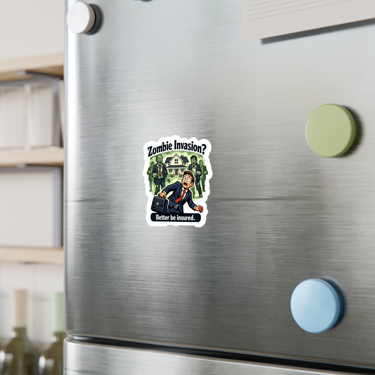 Insurance Agent Sticker Zombie Invasion? Funny Policy Premium Liability Vinyl Waterproof Decals for Laptop Water Bottle