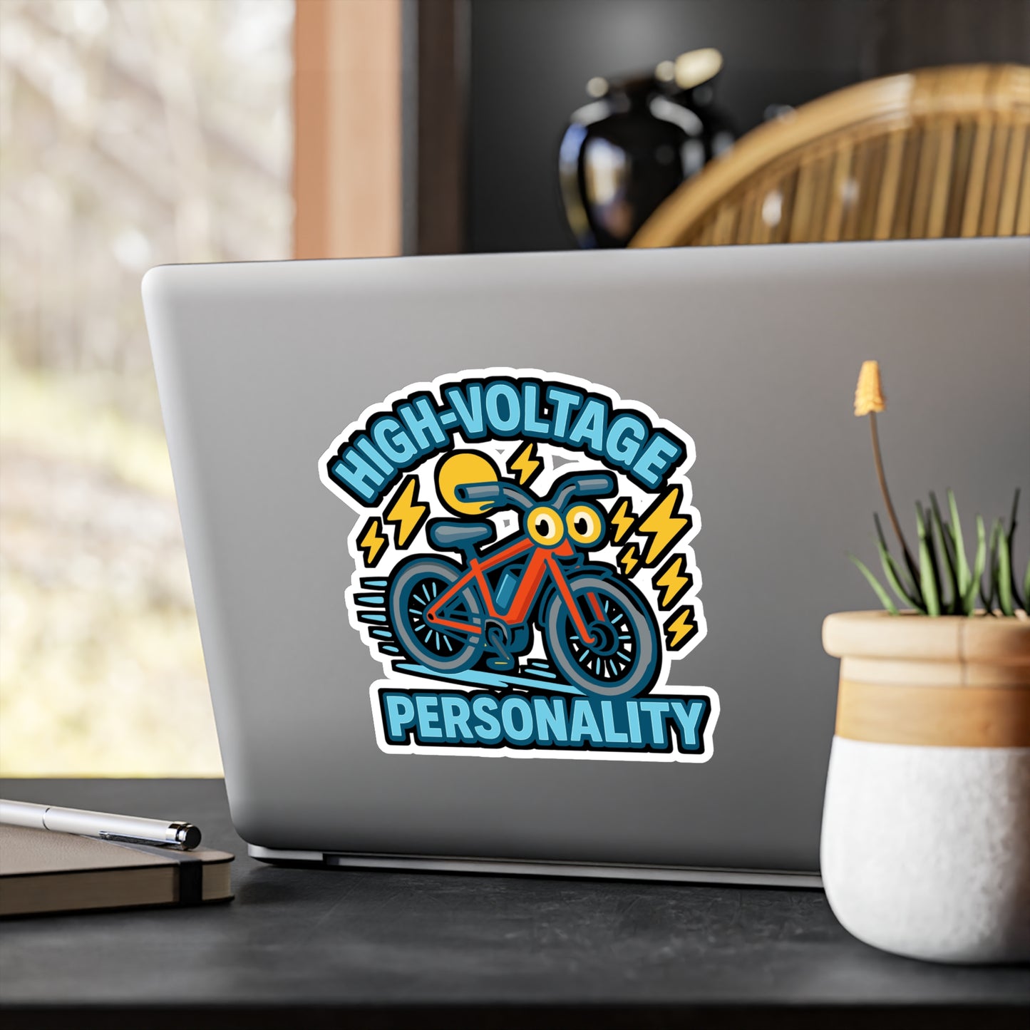 Pedelec Sticker – High Voltage Personality Decals for E Bike, Electric Bike, Laptop or Water Bottle, Waterproof Vinyl, Energy & Electricity Theme