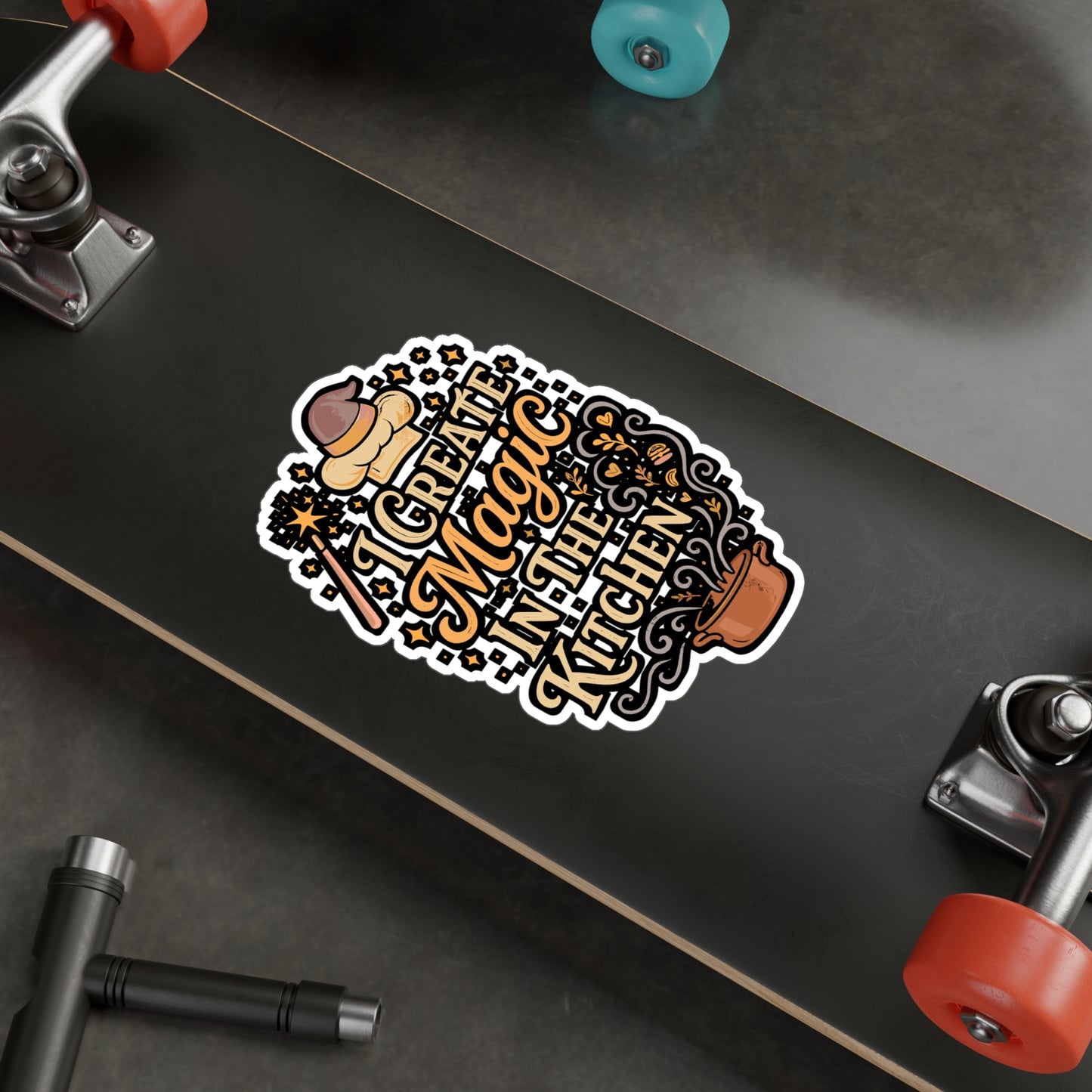 I Create Magic in the Kitchen – Chef Sticker for Laptop or Water Bottle | Funny Cooking Gift & Culinary Decor