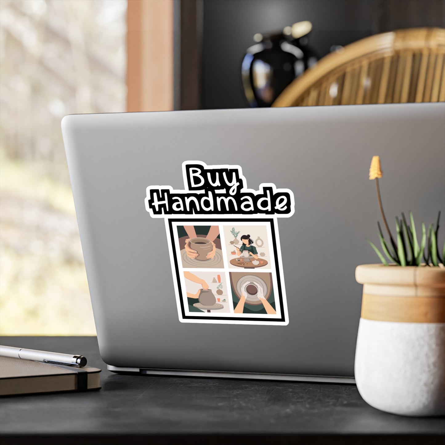 Buy Handmade - Handmade Sticker for Wall, Laptop, Window, Truck, Car Handmade Gift Vinyl Nature Decal Sticker