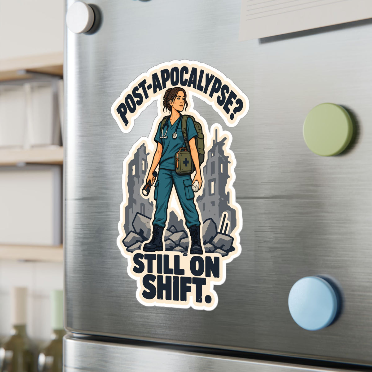 Nurse Sticker Post-Apocalyptic Skill Vinyl Decals for Laptop, Water Bottle, Nursing Student Gift