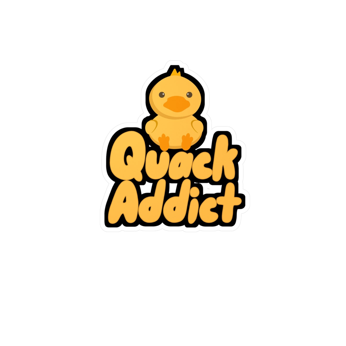 Quack Addict - Quack Sticker for Wall, Laptop, Window, Truck, Car Quack Gift Vinyl Rubber duck Decal Sticker