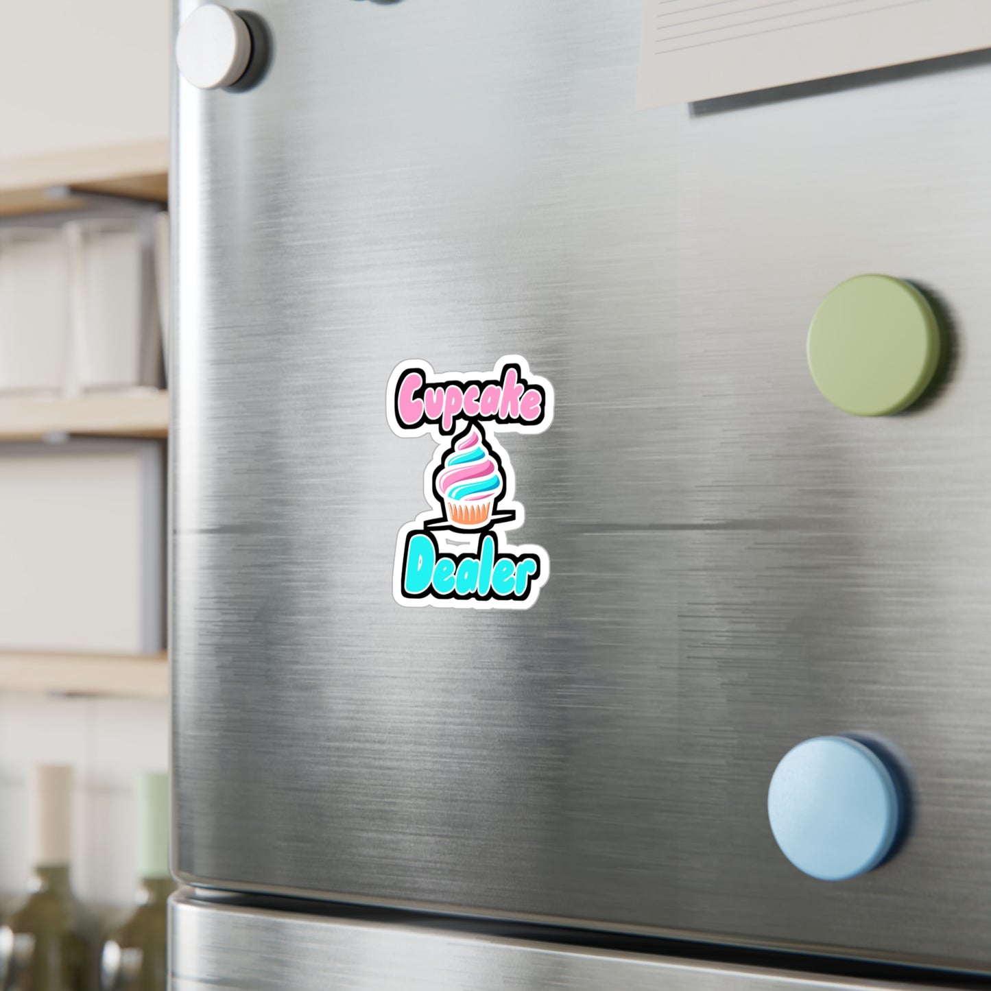 Cupcake Dealer - Cupcake Sticker for Wall, Laptop, Window, Truck, Car Cupcake Gift Vinyl Cake Decal Sticker