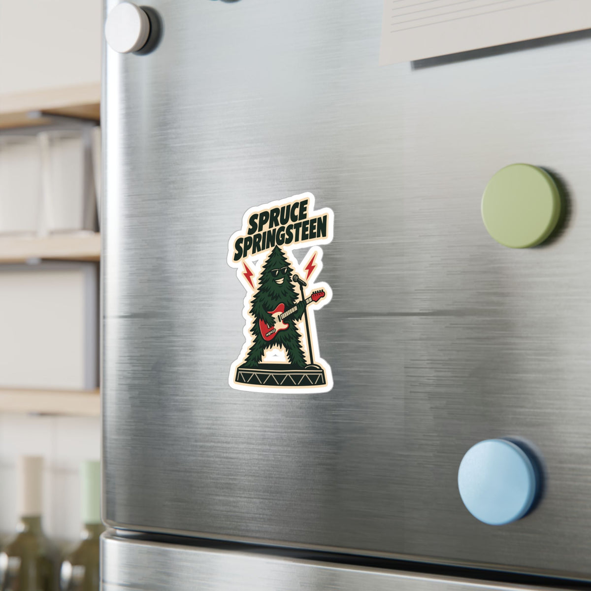 Tree Sticker Spruce Springsteen - Funny Tree Worker and Branch Manager Decals for Laptop and Water Bottle