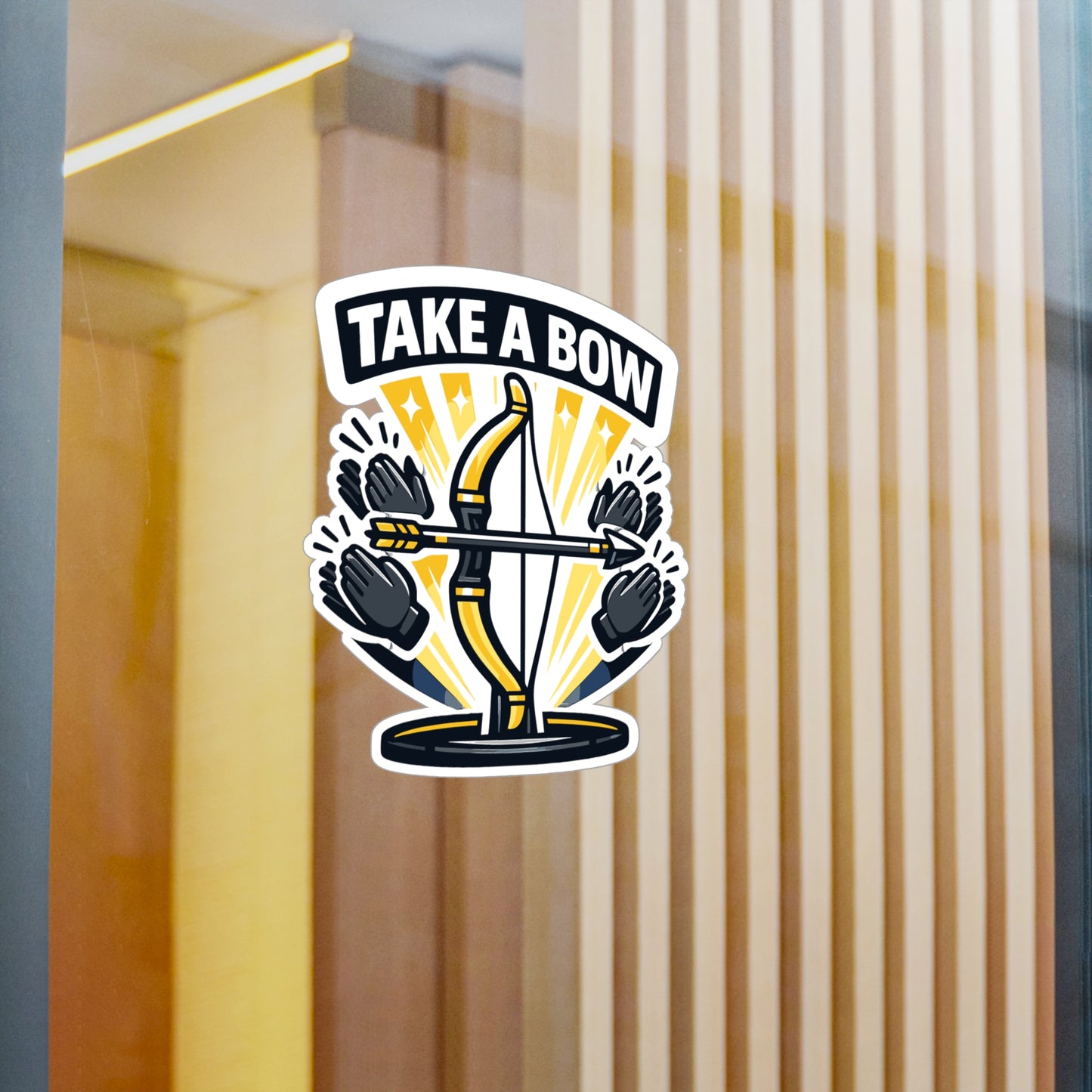 Archery Sticker "Take a Bow" Archer Hunting Shoot, Vinyl Waterproof Laptop Water Bottle decals