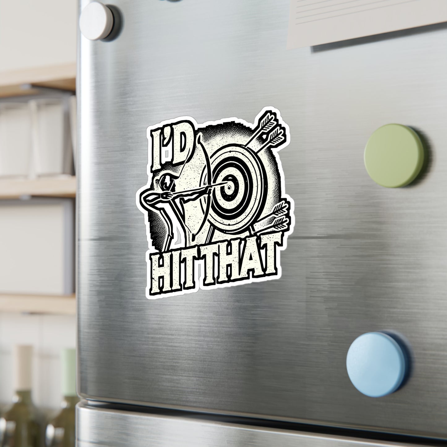 I'd Hit That – Archery Vinyl Decal for Car, Laptop, or Water Bottle | Funny Archer Gift for Sports Lovers