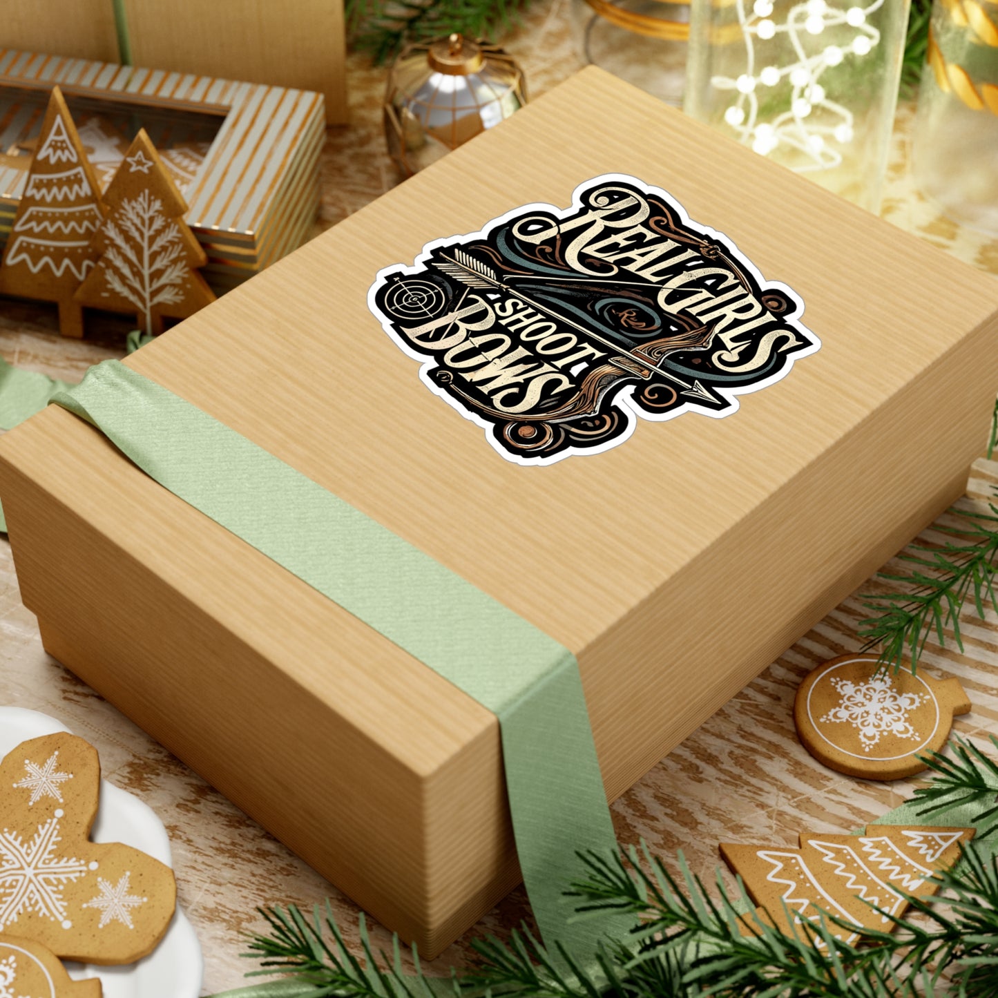 Real Girls Shoot Bows - Archery Sticker for Car Window Laptop Sticker. Water Bottle Sticker, Vinyl Bows Decal, Arrows Sticker - Archery Gift