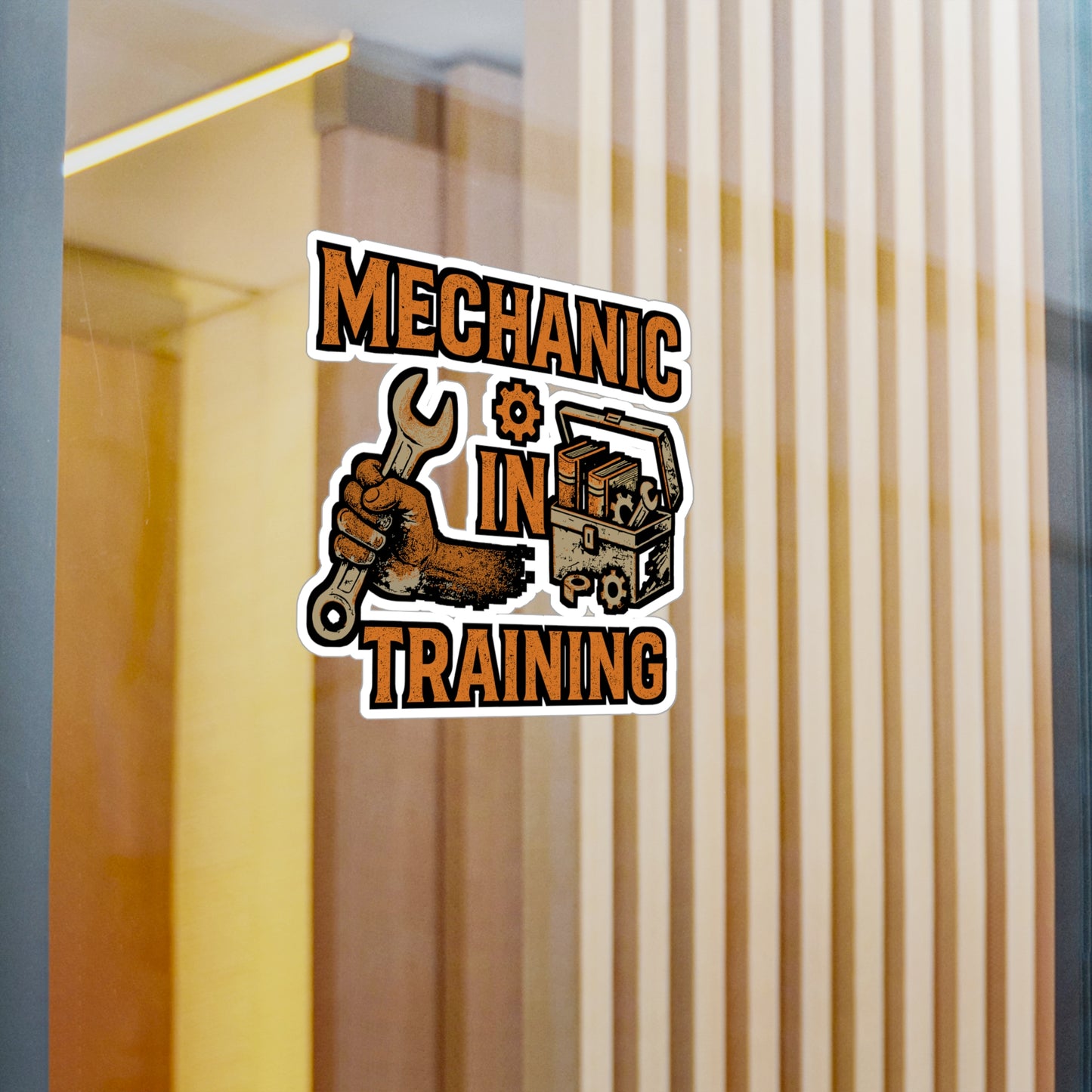 Mechanic in Training – Sticker for Laptop, Water Bottle & Automotive Enthusiast Gifts