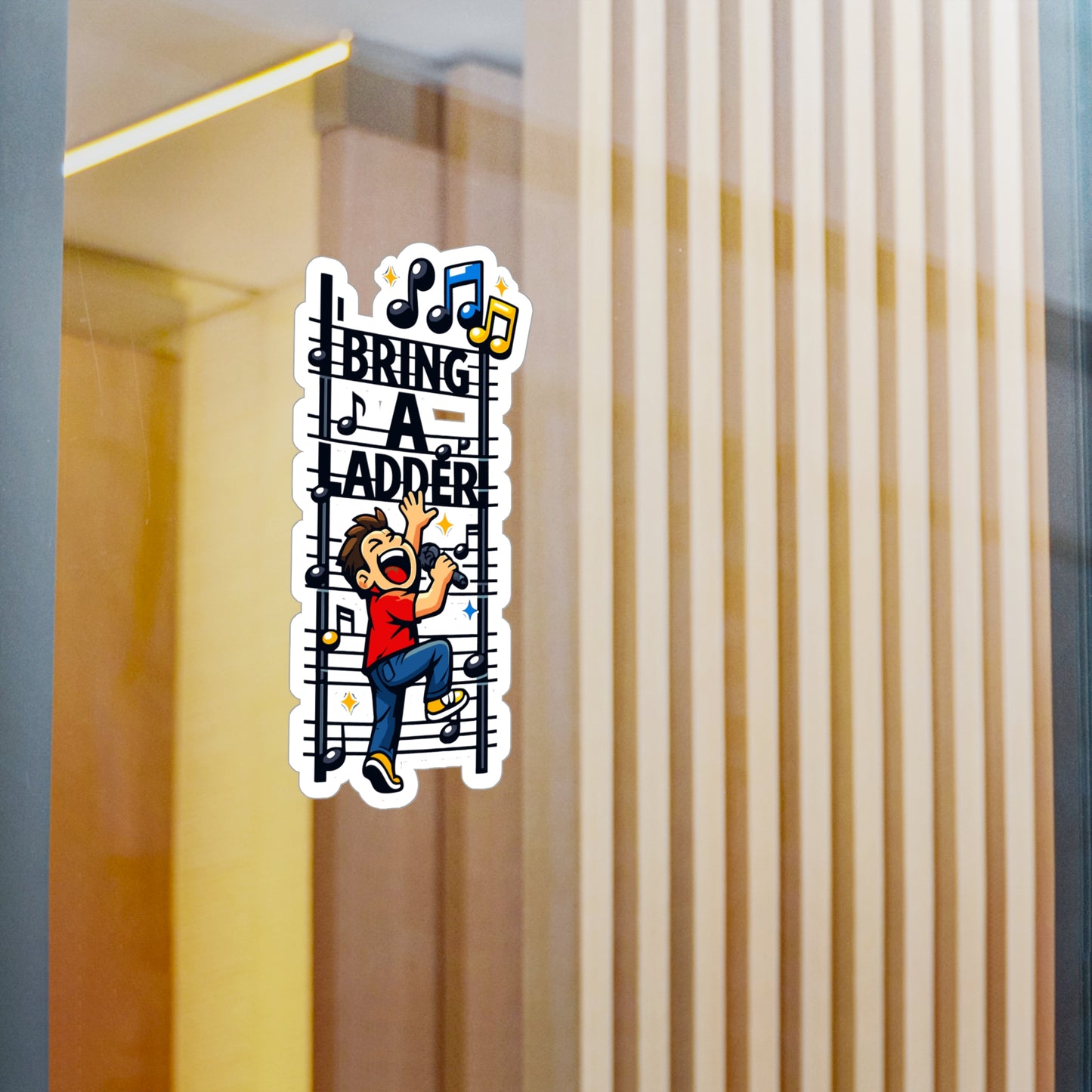 Karaoke Sticker Bring a ladder Funny Music Beer Booze Vinyl Waterproof Decals for Laptop Water Bottle