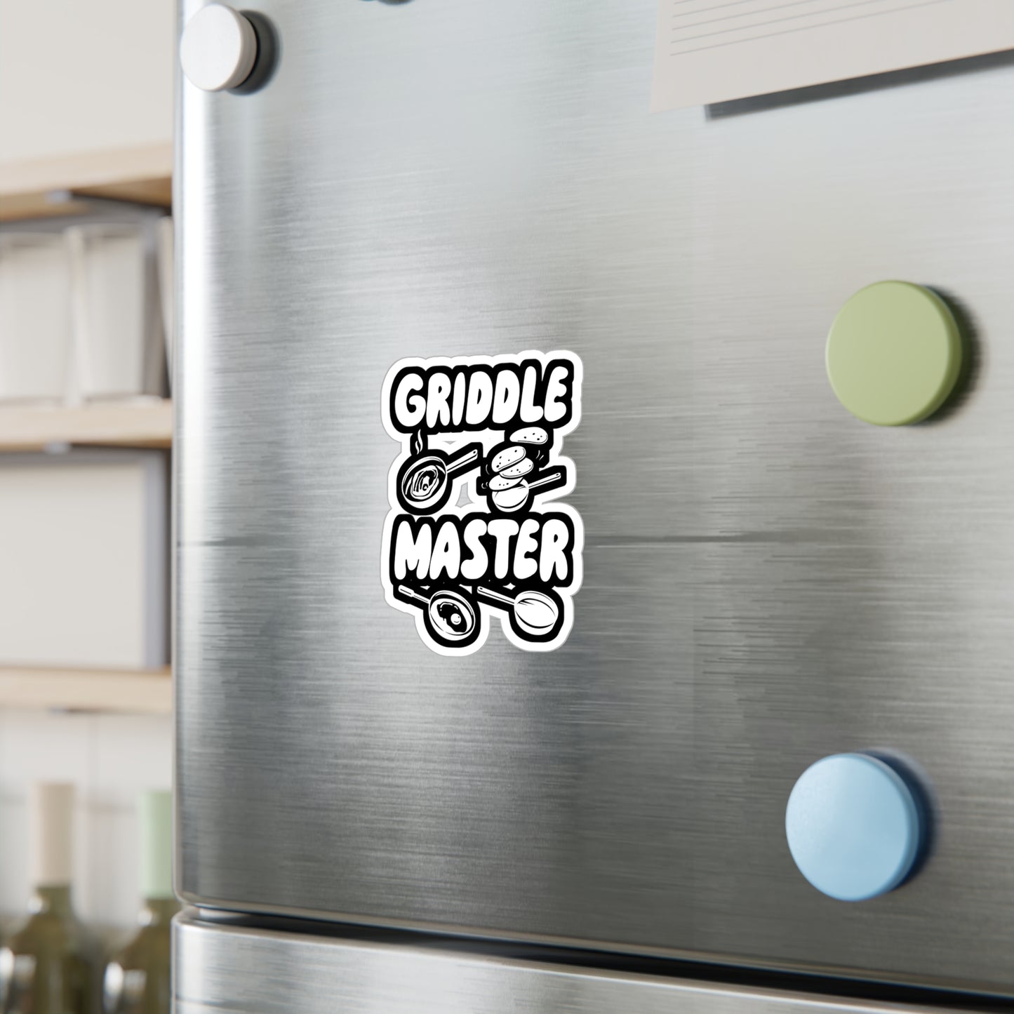 Griddle Master - Barbecue Sticker for Wall, Laptop, Window, Truck, Car Barbecue Gift Vinyl Bbq Decal Sticker
