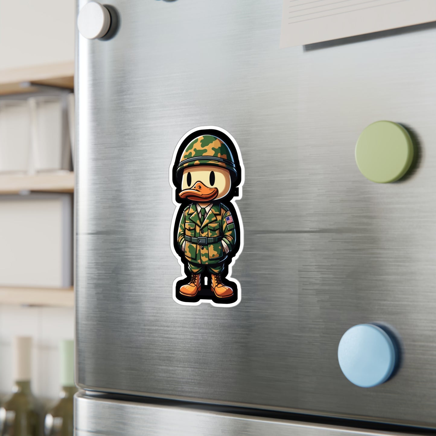 Solider Duck - Duck Sticker for Car Window Laptop Sticker. Water Bottle Sticker, Vinyl Soldier Decal, Military Sticker - Duck Gift
