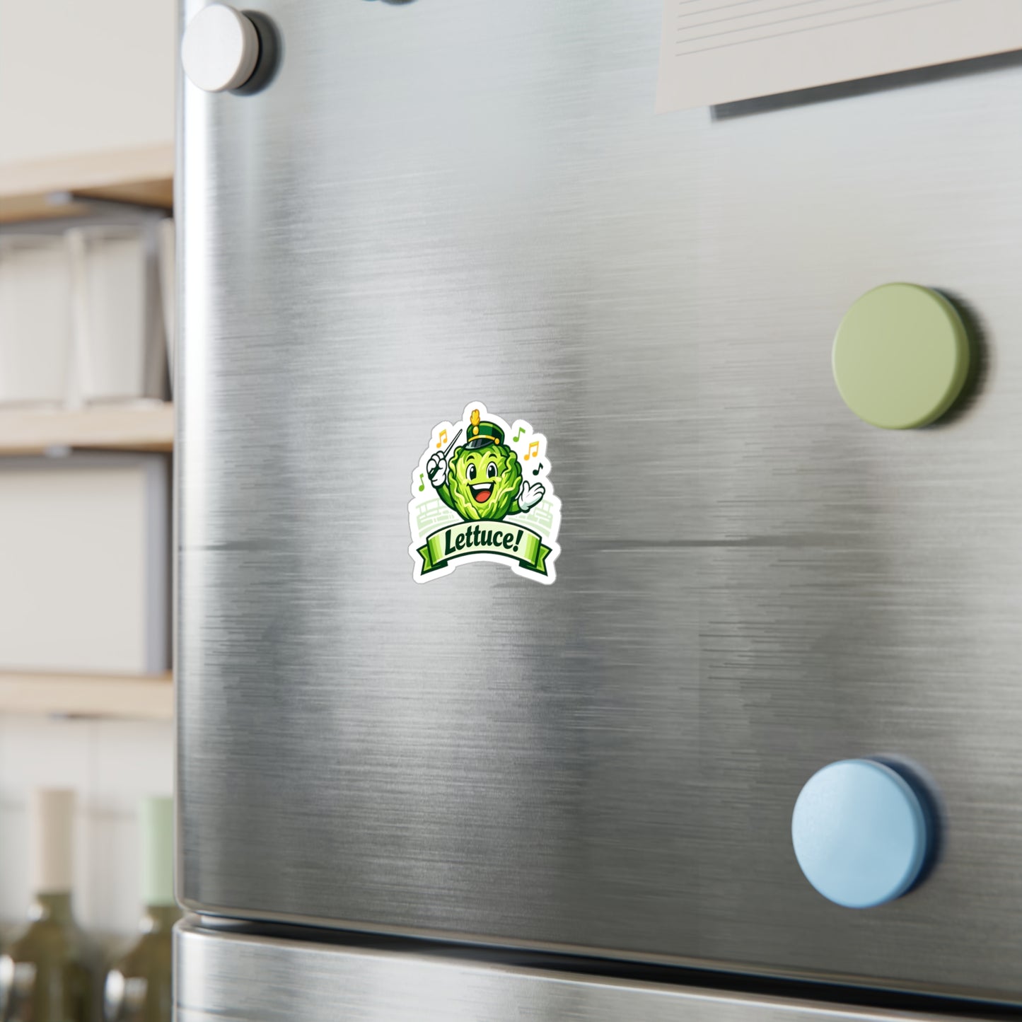 Marching Band Sticker Lettuce! Funny Drummer Band Director Mellophone Vinyl Waterproof Decals for Laptop Water Bottle