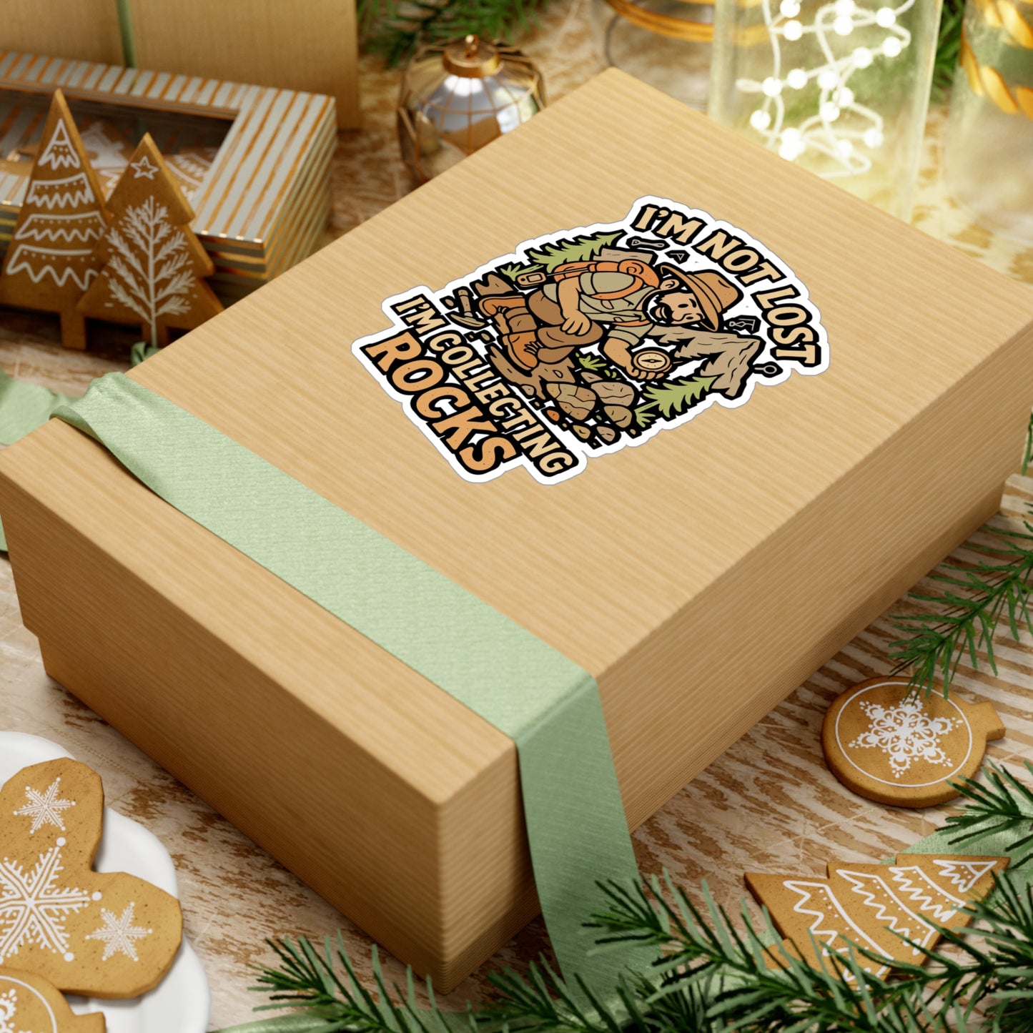 I'm Not Lost I'm Collecting Rocks – Geology Sticker for Laptop, Water Bottle & Car | Vinyl Geologist Decal | Rockhound Gift Idea