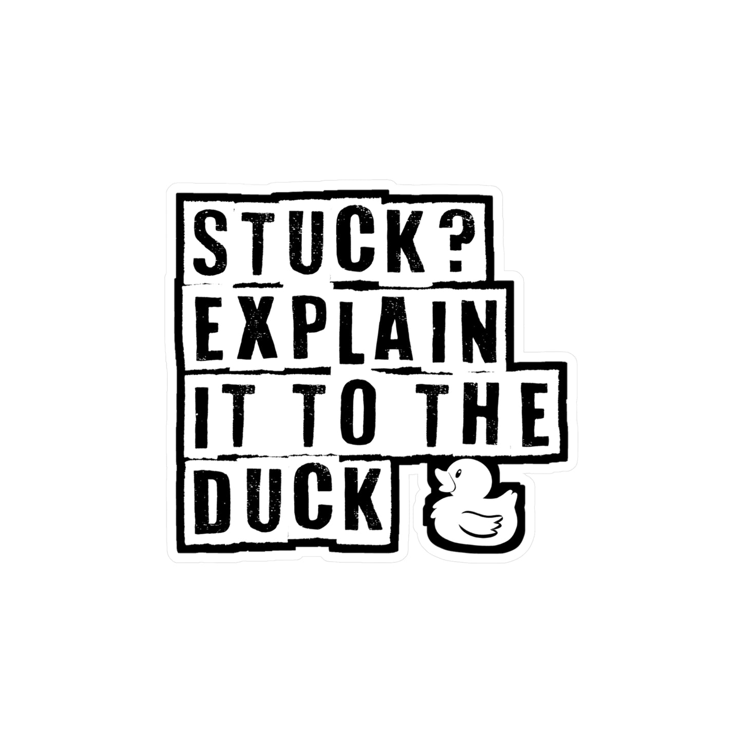 Explain it to the Duck - Quack Sticker for Laptop Sticker. Water Bottle Sticker, Vinyl Rubber duck Decal - Quack Gift