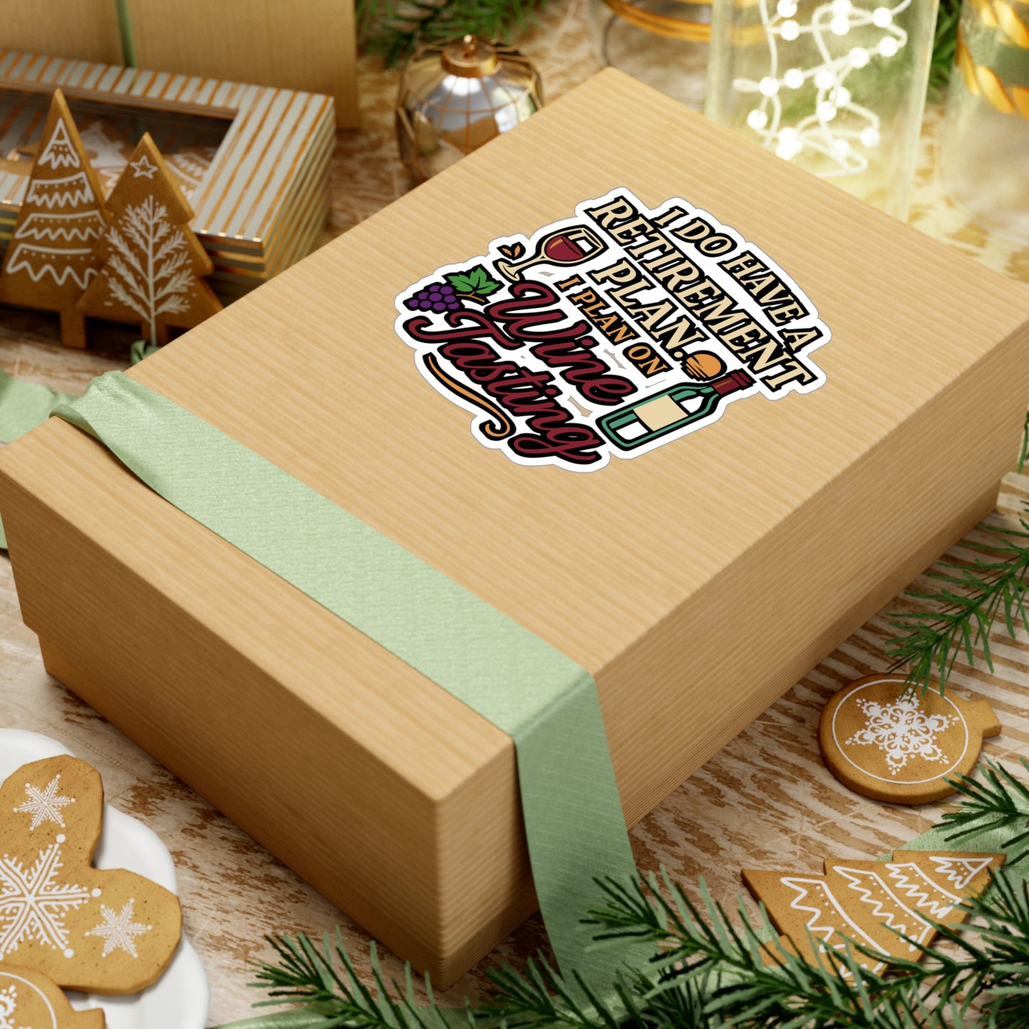 I Do Have A Retirement Plan – Wine Tasting Vinyl Sticker for Laptop or Water Bottle | Funny Retired Gift, Travel Decal