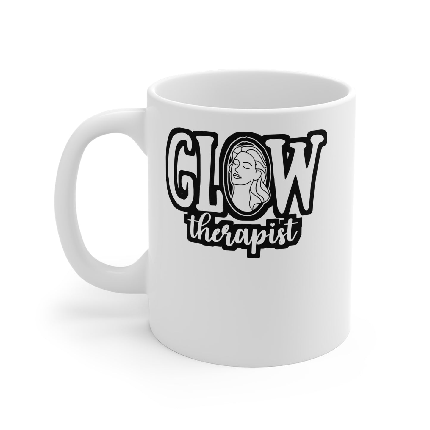 Glow Therapist - Esthetician Mug for Coffee 11oz. Esthetician Cup, White ceramic, Dermatologist Mug, Aesthetician Tea Cup - Esthetician Gift