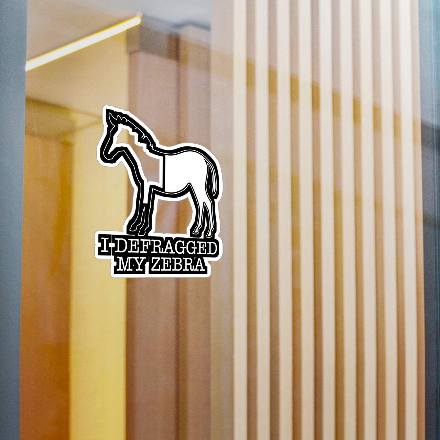 I Defragged My Zebra Programmer - Coding Sticker for Laptop Sticker. Water Bottle Sticker, Vinyl Programmer Decal - Coding Gift