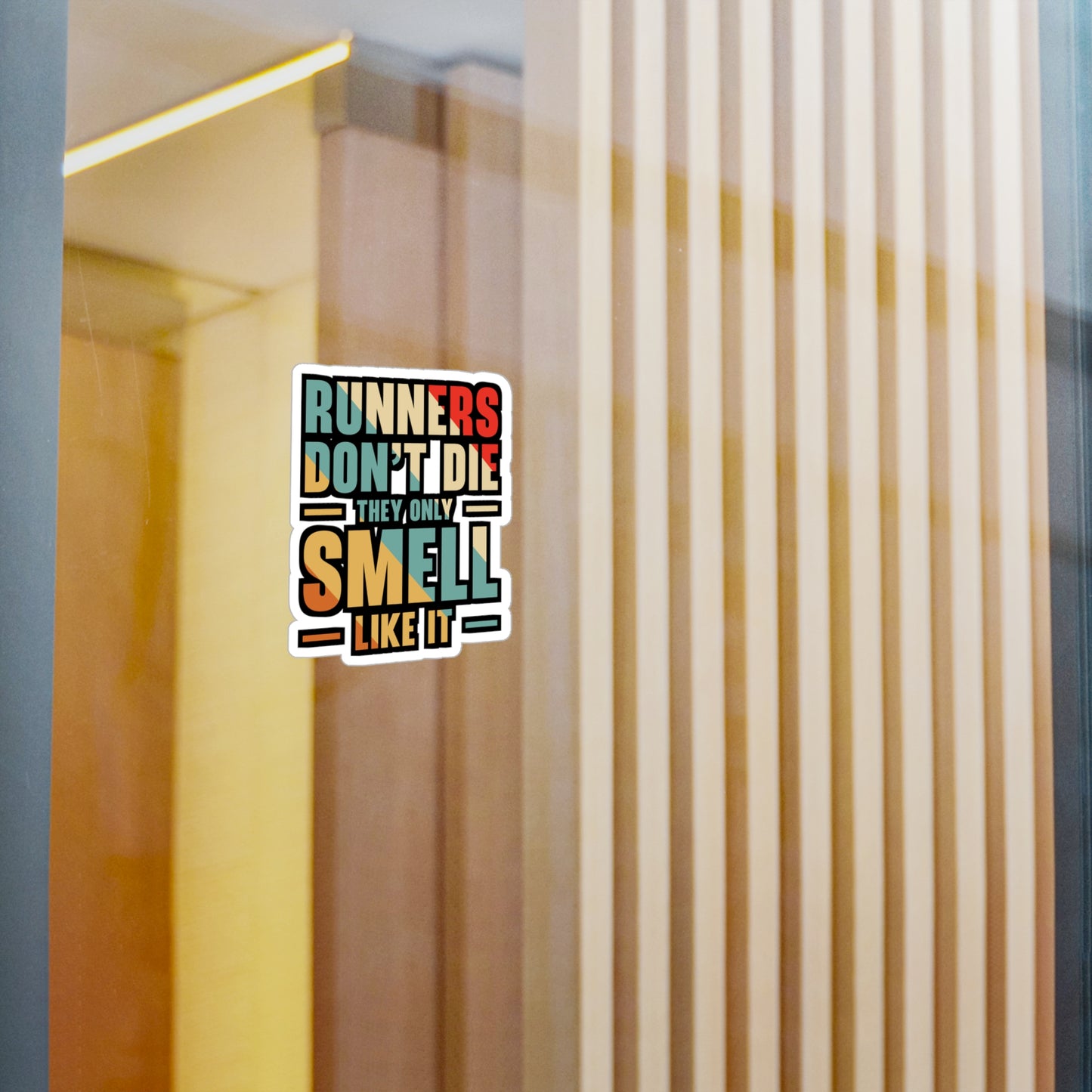 Runners Don't Die They Only Smell Like It - Marathon Sticker for Laptop Sticker. Water Bottle Sticker, Vinyl Running Decal - Marathon Gift