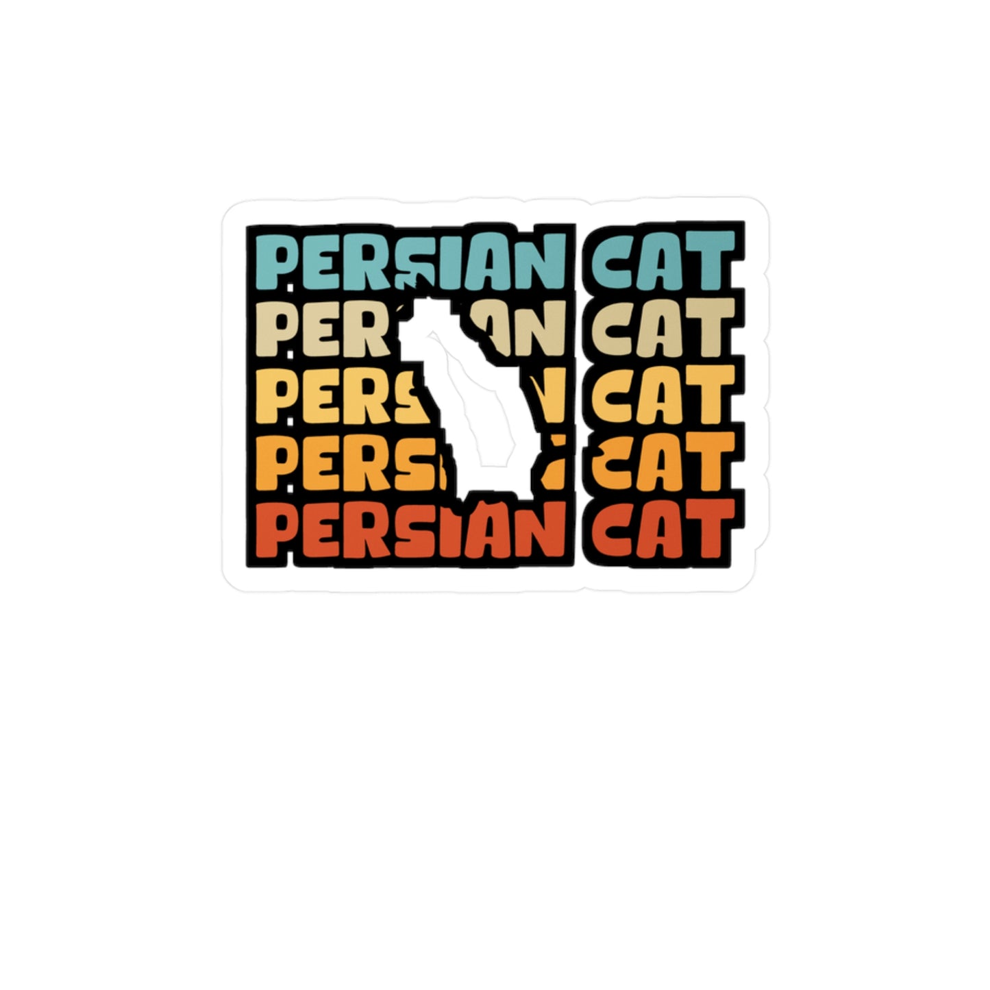 Persian Cat - Kittens Sticker for Car Window Laptop Sticker. Water Bottle Sticker, Vinyl Ruler Decal, Pet Sticker - Kittens Gift
