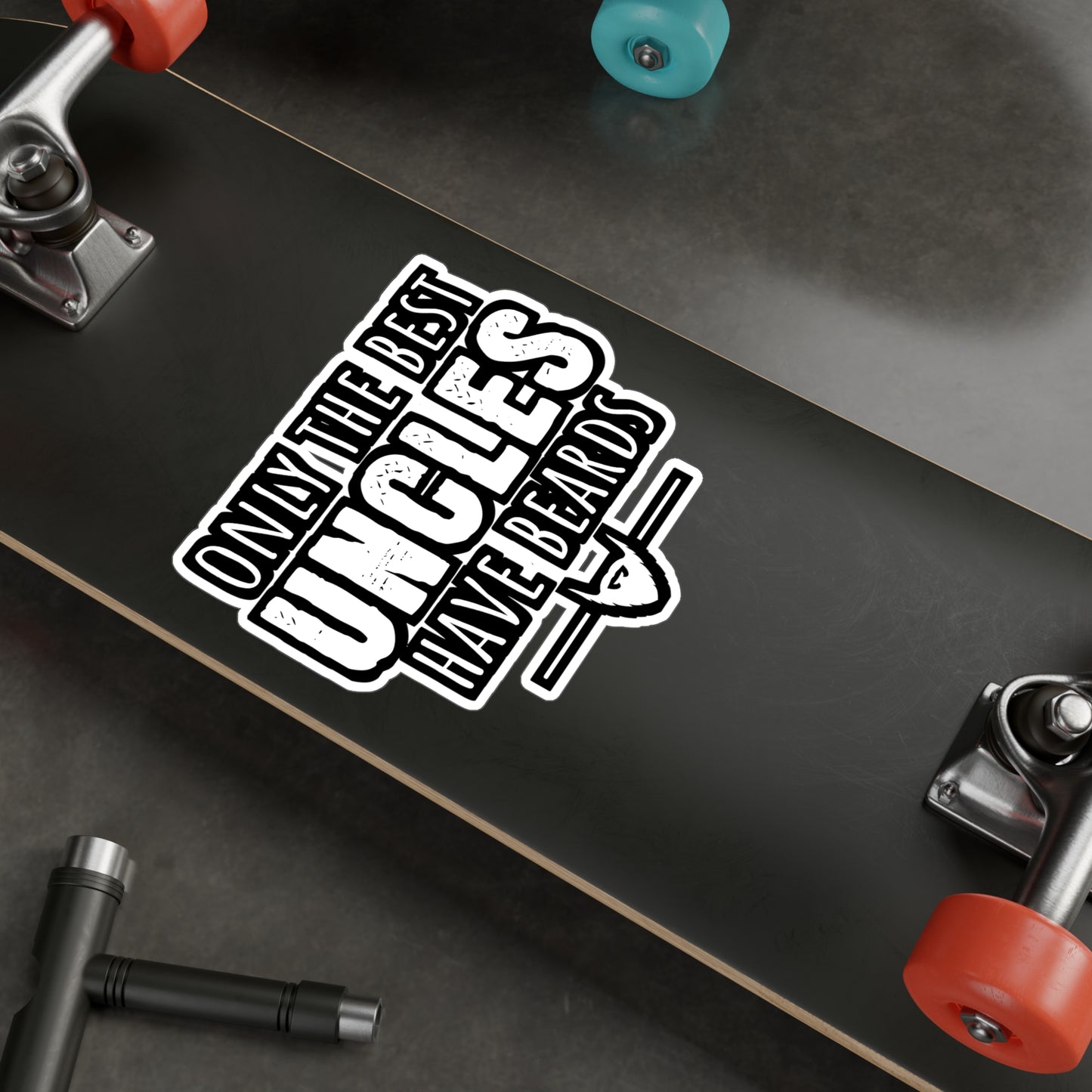 Only The Best Uncles Have Beards - Beard Sticker for Laptop Sticker. Water Bottle Sticker, Vinyl Bearded Decal - Beard Gift