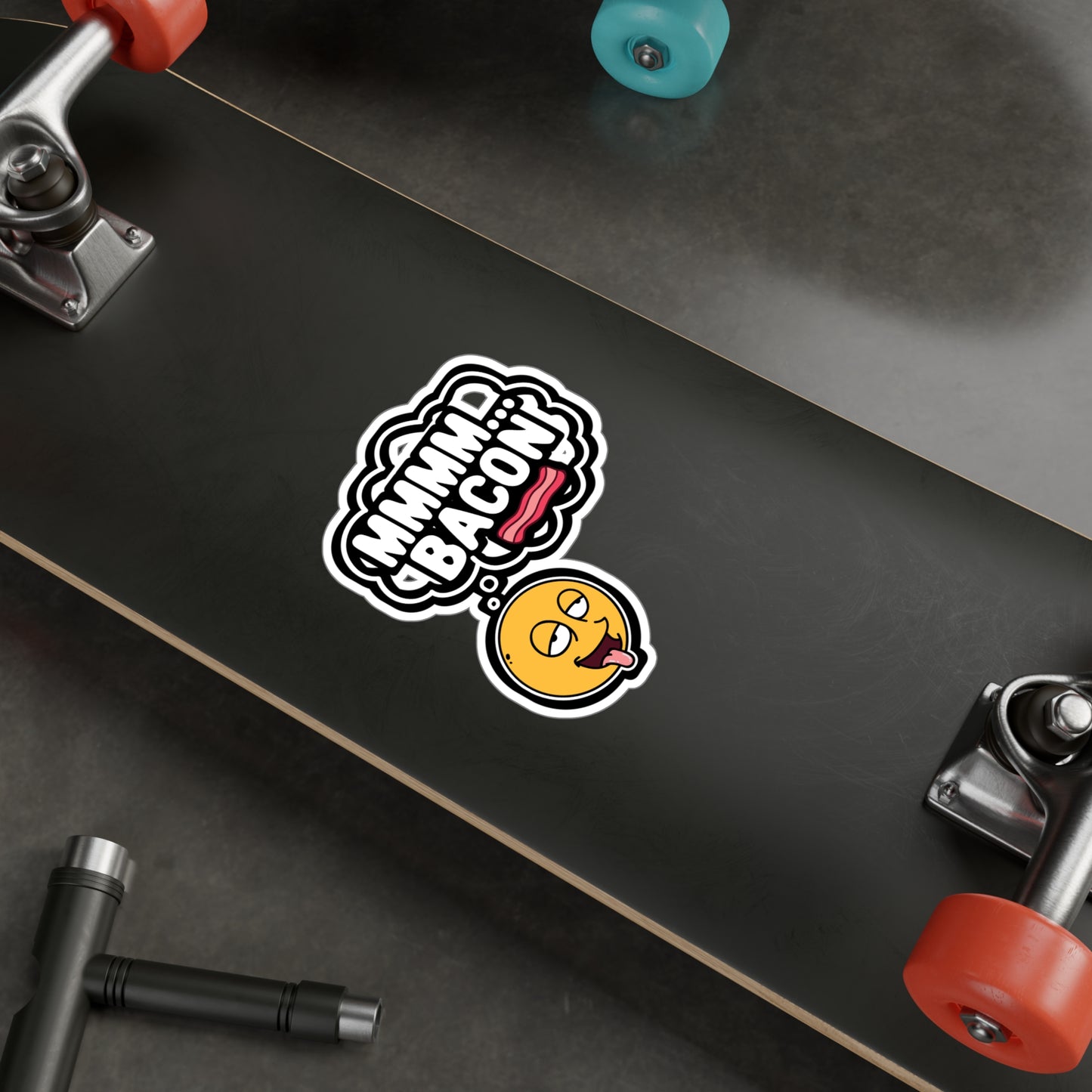 Mmmm Bacon - Bacon Sticker for Car Window Laptop Sticker. Water Bottle Sticker, Vinyl Lard Decal, Strips Sticker - Bacon Gift