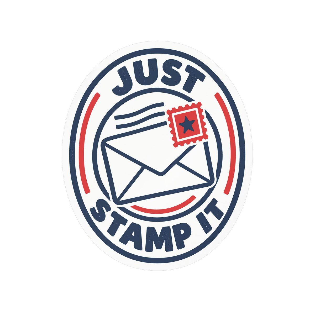 Postal Worker Sticker, Just Stamp It Mail Carrier Decals for Rural Mailbox, Laptop & Water Bottle, Waterproof Vinyl