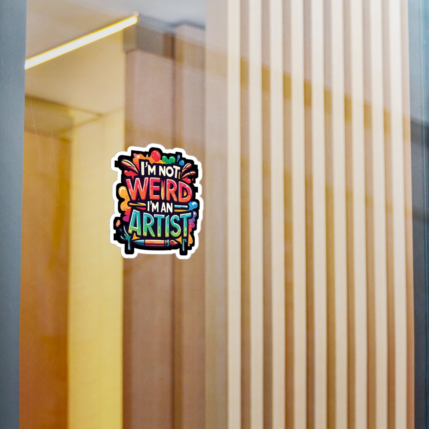 Im Not Weird Im an Artist - Artist Sticker for Laptop Sticker. Water Bottle Sticker, Vinyl Creative Decal - Artist Gift