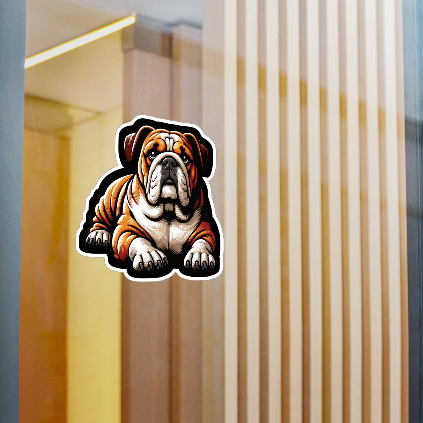 Bulldog Dog - Bulldog Sticker for Car Window Laptop Sticker. Water Bottle Sticker, Vinyl Dog Decal, Loyal Sticker - Bulldog Gift