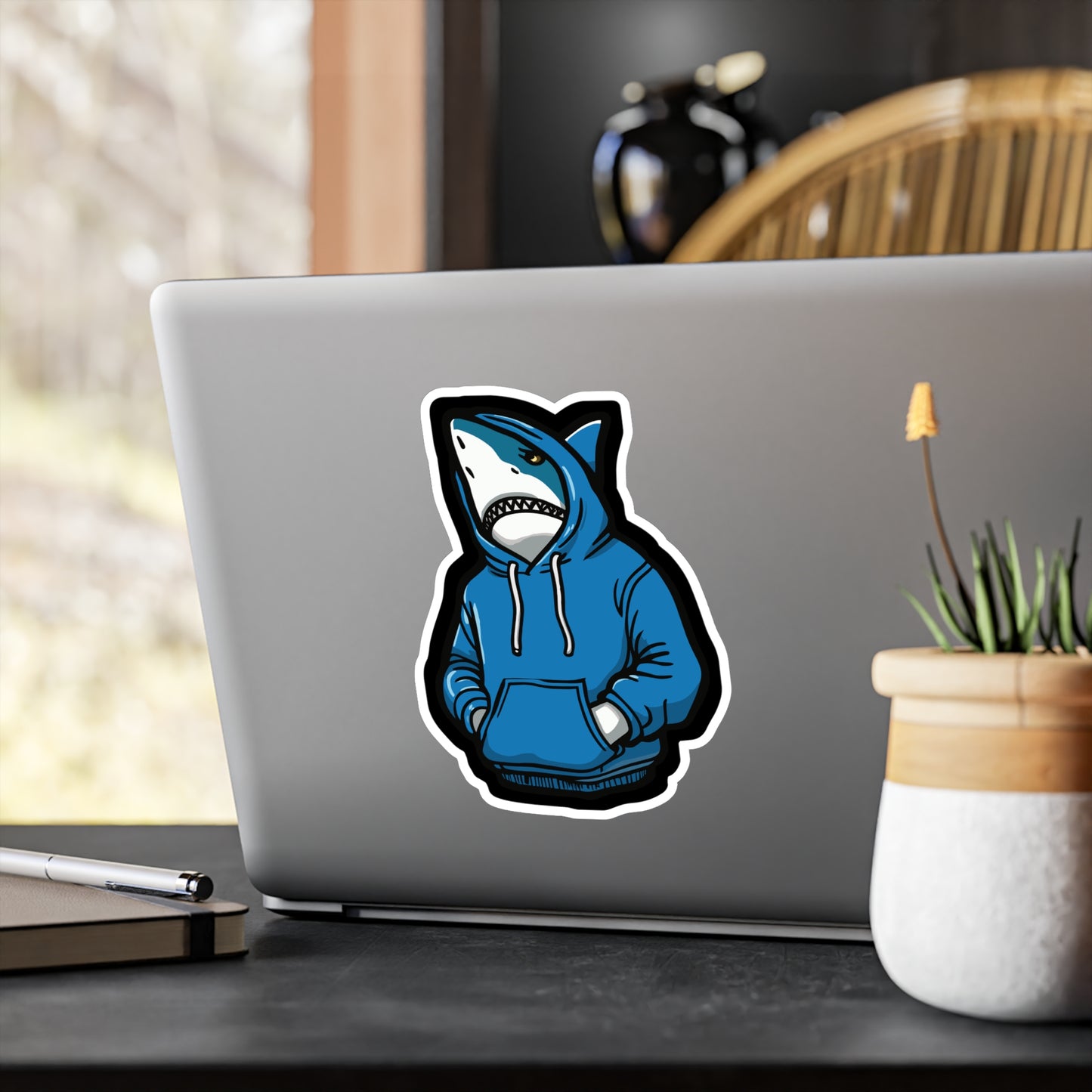 Cool Shark - Cool Sticker for Car Window Laptop Sticker. Water Bottle Sticker, Vinyl Shark Decal, Hoodie Sticker - Cool Gift