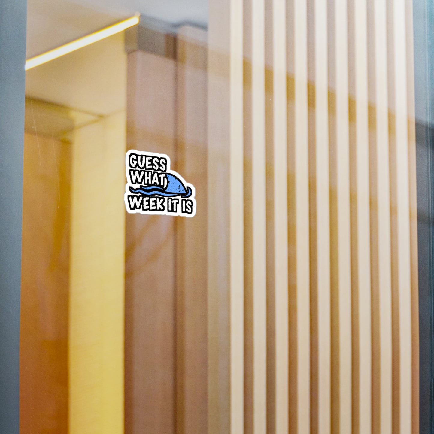 Guess What Week It Is - Sharks Sticker for Car Window Laptop Sticker. Water Bottle Sticker, Vinyl Marine Decal, Jaws Sticker - Sharks Gift