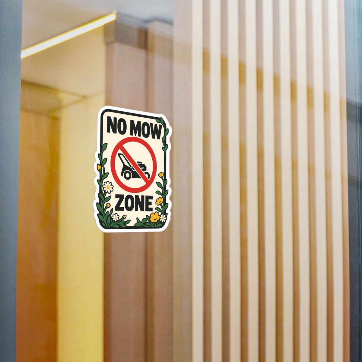 Plants Sticker "No Mow Zone" – Dandelion Decals for Laptop and Water Bottle, Friendship Gift for Nature Lovers