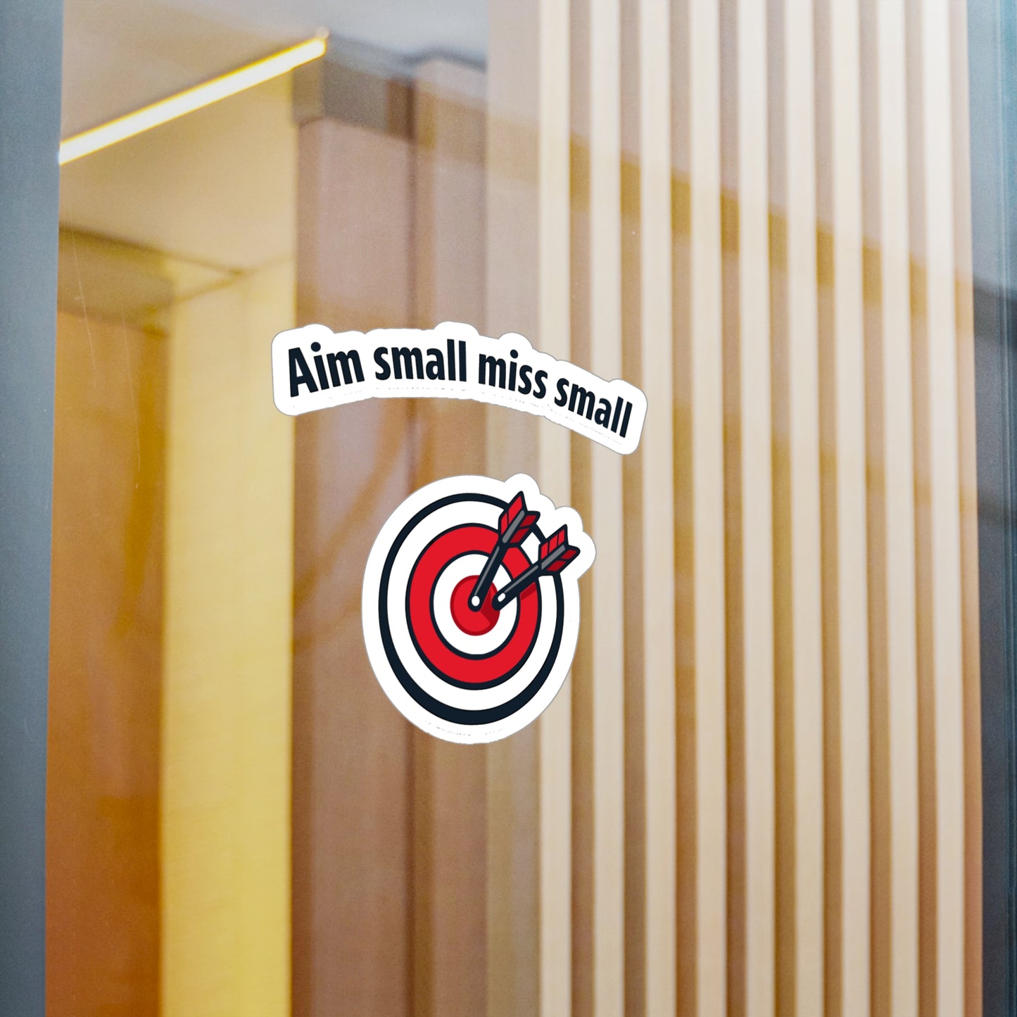 Archery Sticker Aim Small Miss Small Motivational Archer Design, Waterproof Vinyl Decals for Laptop Water Bottle Hunting Shoot