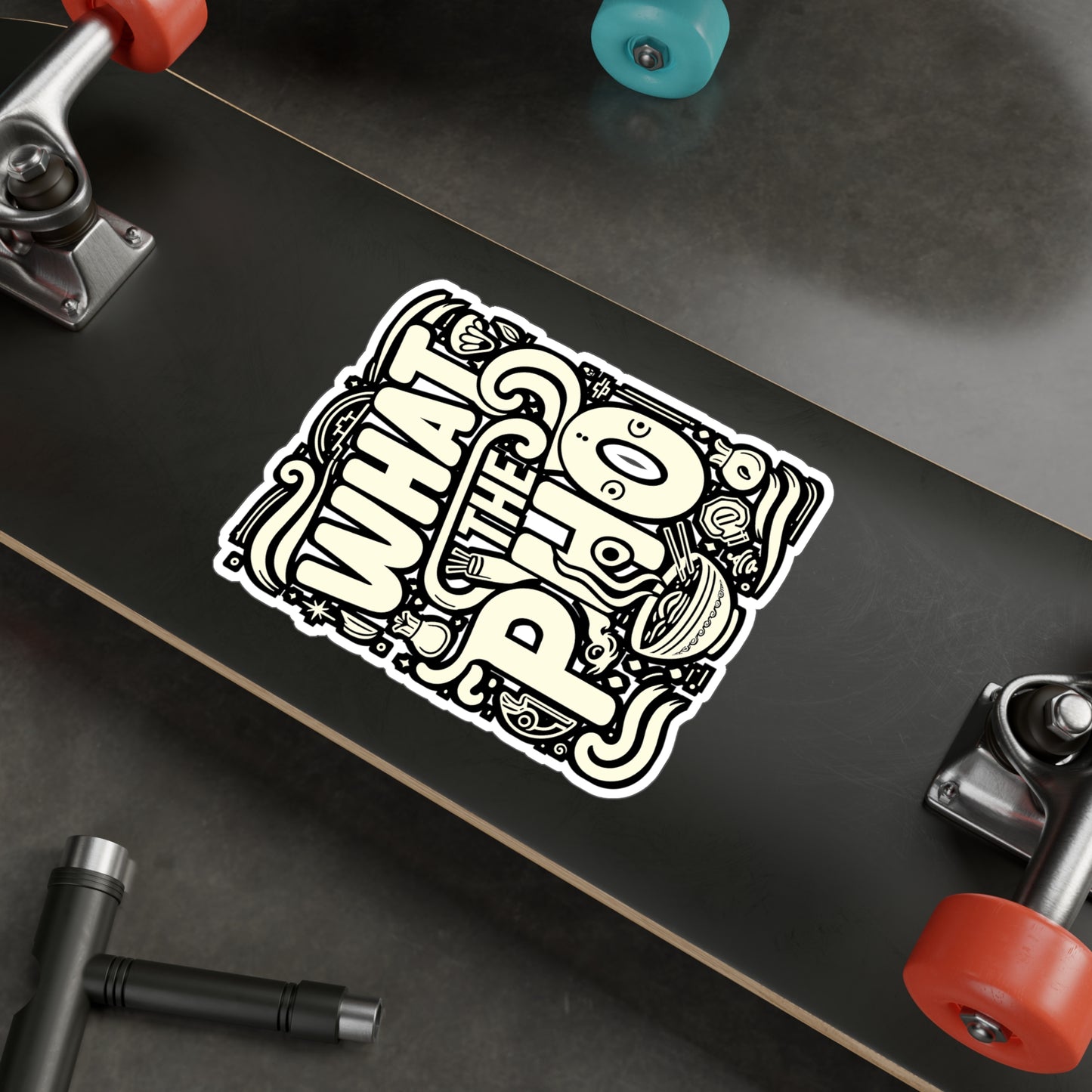 What The Pho – Funny Ramen Sticker for Laptop, Car, or Water Bottle | Vinyl Noodles Decal & Asian Food Gift