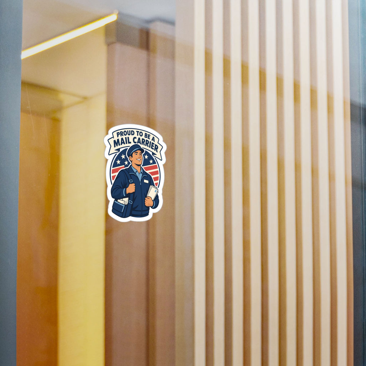Postal Worker Sticker – Proud to Be a Mail Carrier Decals for Laptop, Water Bottle, Waterproof Vinyl