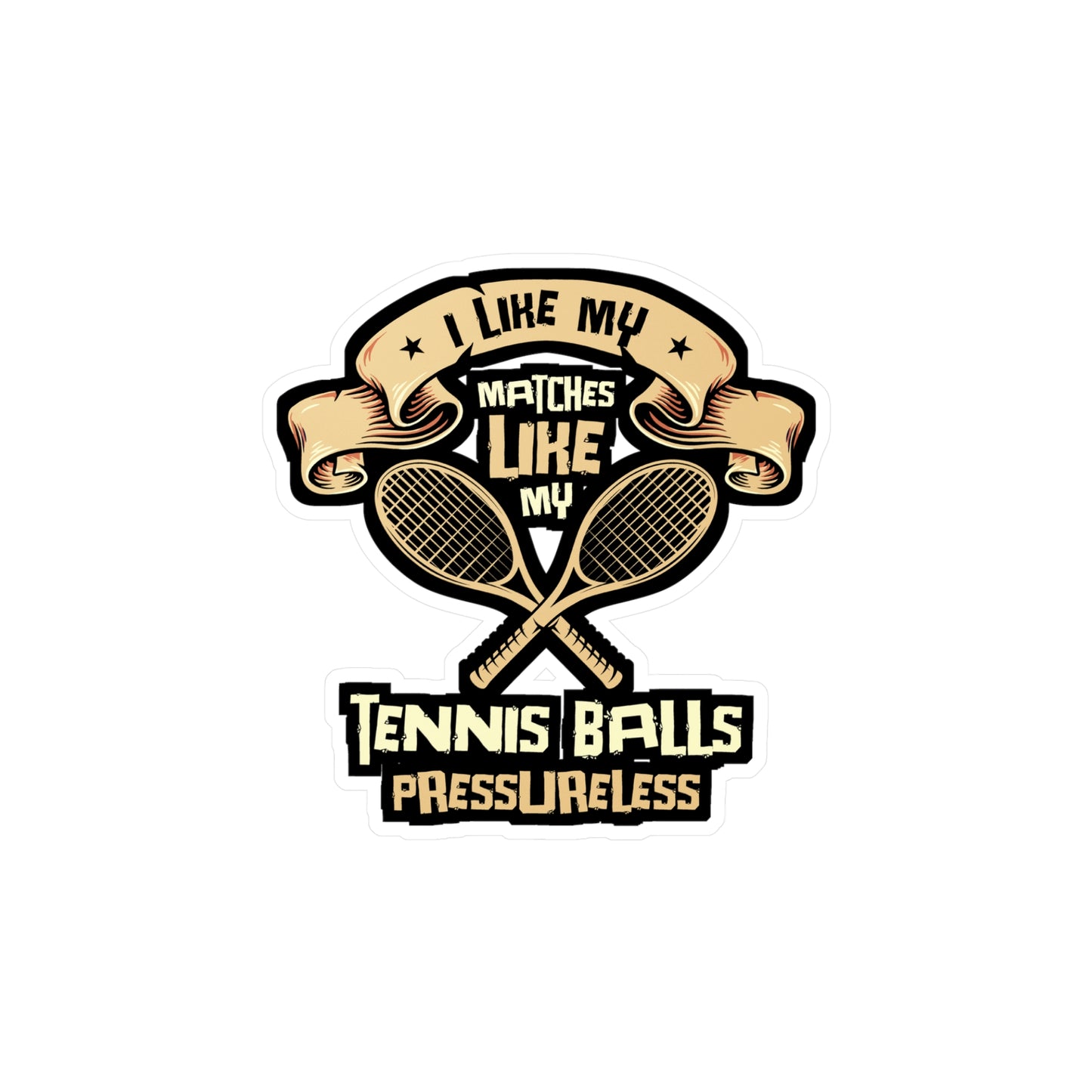 I Like My Matches - Padel Sticker for Laptop Sticker. Water Bottle Sticker, Vinyl Padel court Decal - Padel Gift